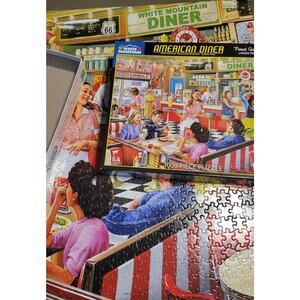 White Mountain American Diner Jigsaw Puzzle 1000 Piece Puzzle